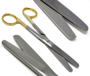 TC Dissecting Scissors, Blunt/Blunt. 6.5", Straight, Premium Quality Stainless Steel