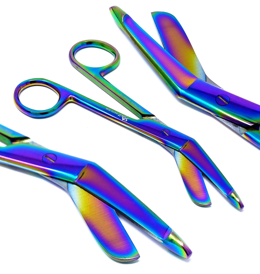 Multi Color Rainbow Lister Bandage Scissors 5.5