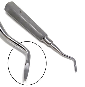 Heidbrink Dental Root Pick Elevator H2 Single End Left, Stainless Steel