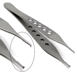 Premium Quality Adson Tissue 1x2teeth Forceps 4.75",Tying Platform, Fenestrated Grip, Stainless Steel