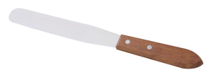 Stainless Steel Lab Spatula with Wooden Handle, 6" Blade, 1" Blade Width, 10.4" Total Length