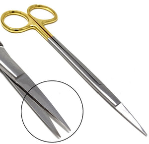 TC Dissecting Iris Sharp Fine Point Scissors, 6.25", Straight, Premium Quality Stainless Steel