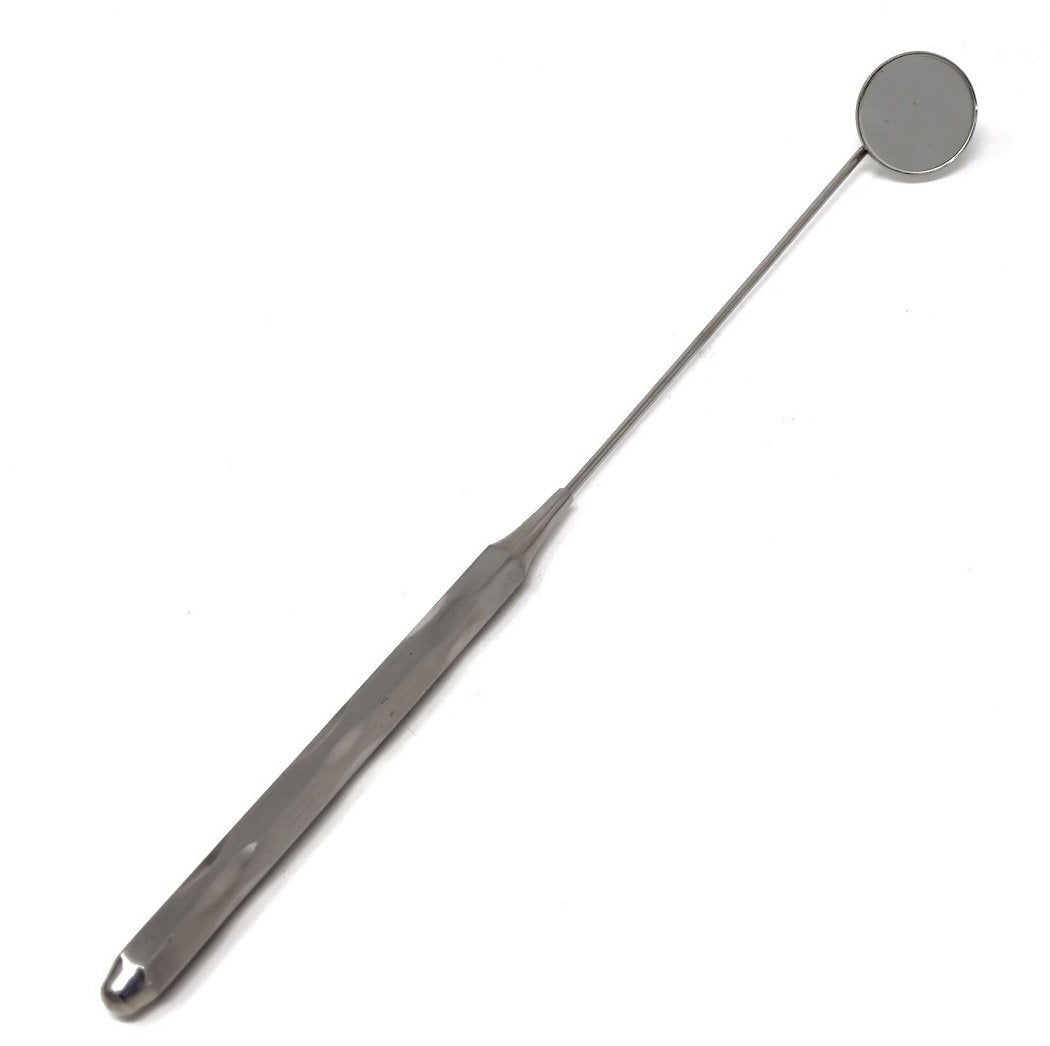 Hollow Handle Hygiene Dental 26mm Mouth Inspection Mirror #6, Total Length 10.5