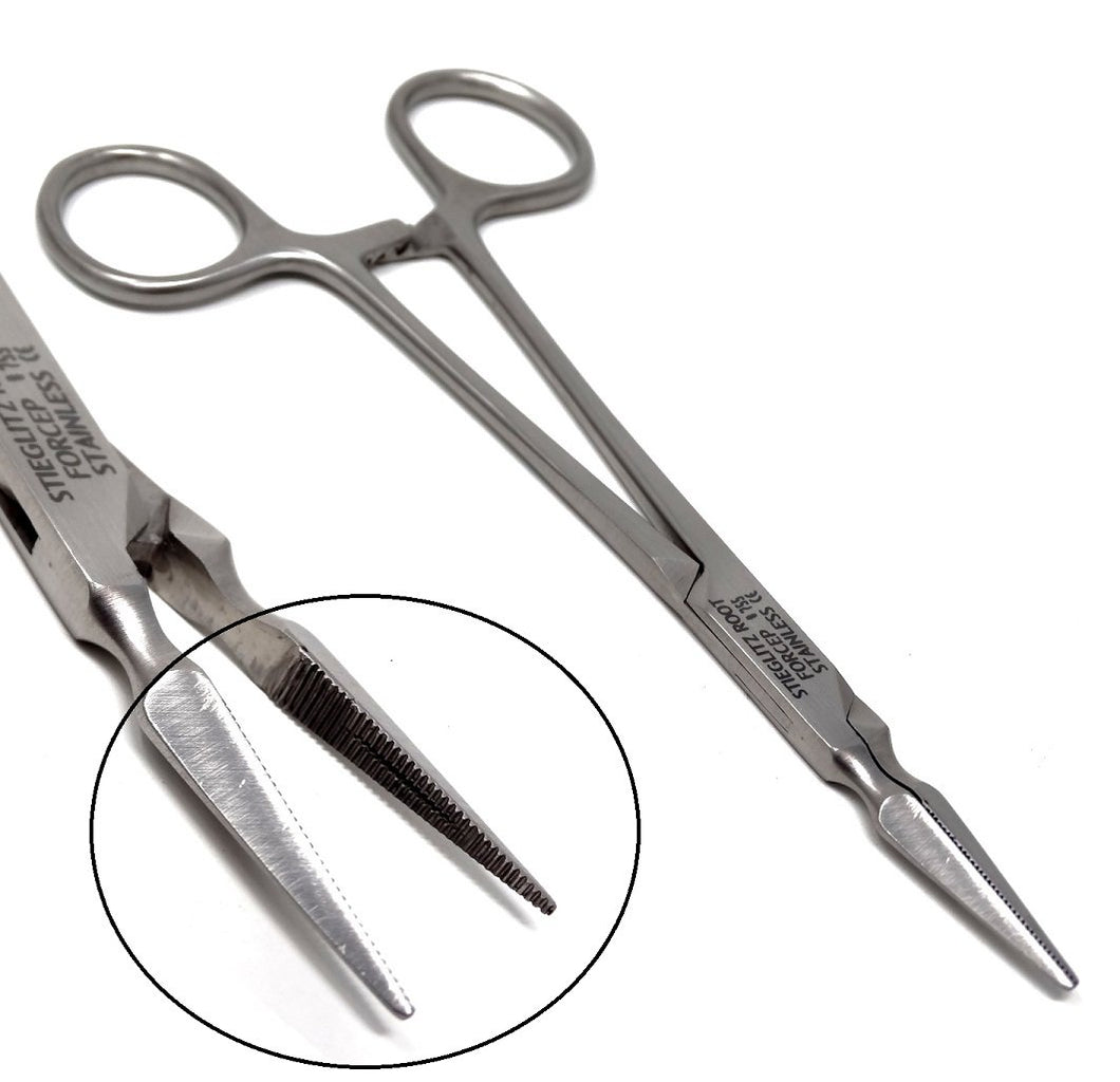 Stieglitz Root Fragment Forceps #753 Tapered Jaws Straight 5.5